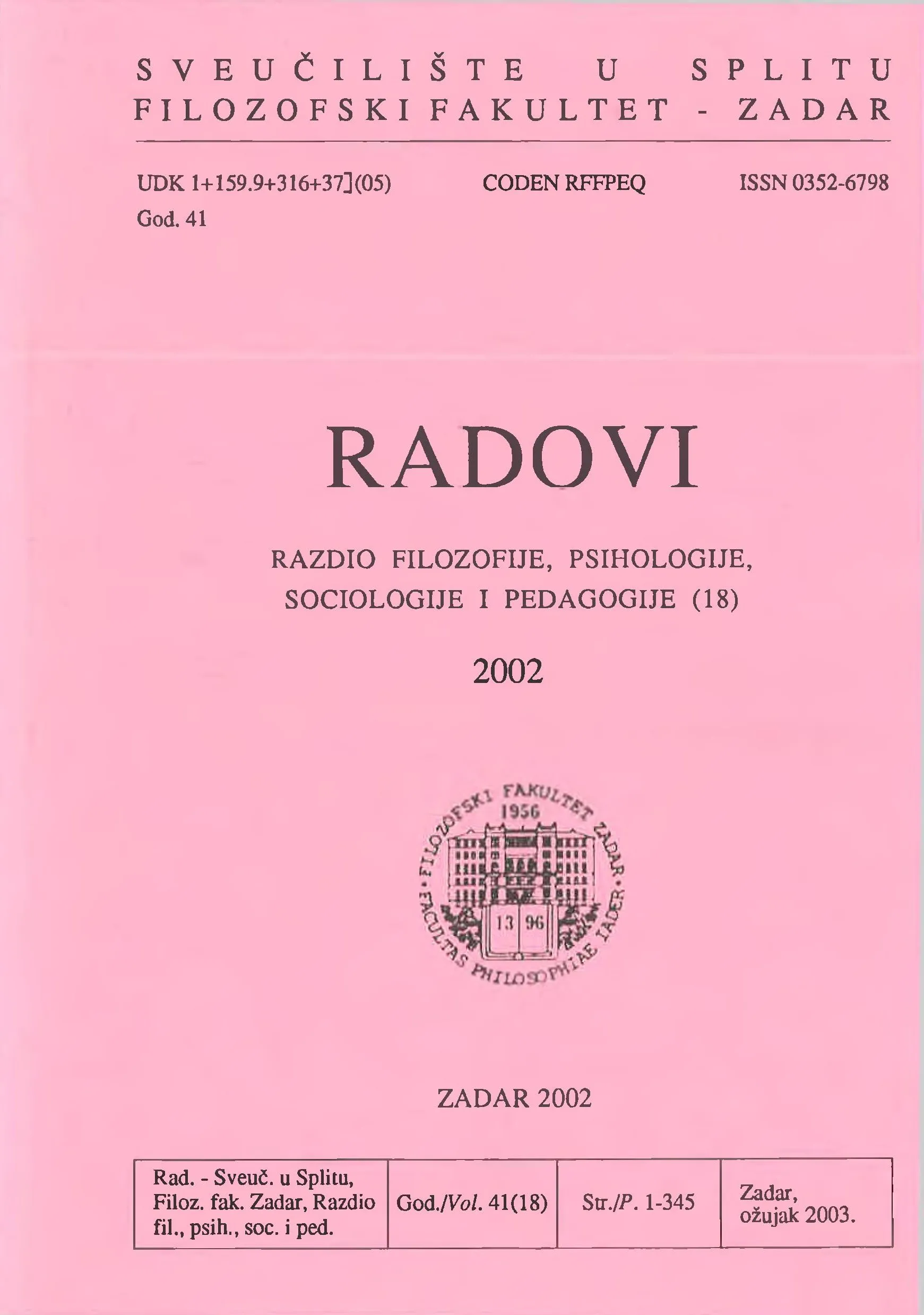 					Pogledaj Svezak 41 Br. 18 (2002)
				